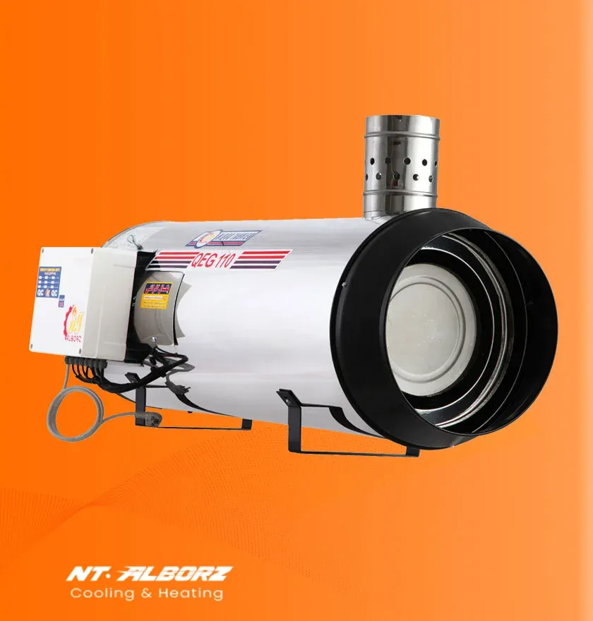 کوره هوای گرم گازی دودکش دار QEG-110 نیرو تهویه البرز
